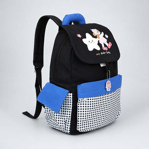 Little Surprise Box Gingham Girl Star Backpack | The Mom Store - Black School Bag