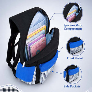 Little Surprise Box Gingham Girl Star Backpack | The Mom Store - Black School Bag