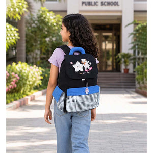 Little Surprise Box Gingham Girl Star Backpack | The Mom Store - Black School Bag