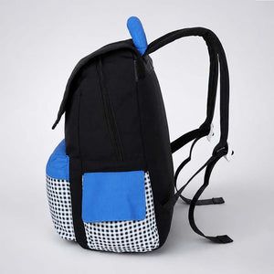 Little Surprise Box Gingham Girl Star Backpack | The Mom Store - Black School Bag