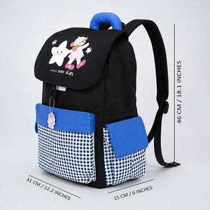 Little Surprise Box Gingham Girl Star Backpack | The Mom Store - Black School Bag
