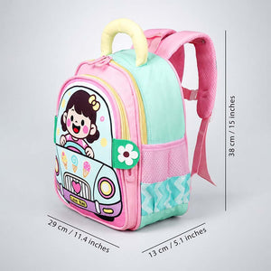 Little Surprise Box Girl Car Ride Backpack | The Mom Store - Pink School Bag