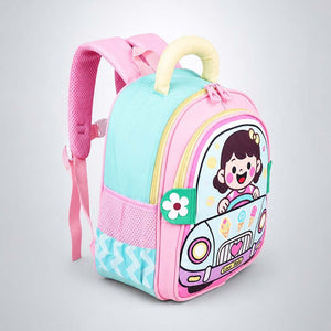 Little Surprise Box Girl Car Ride Backpack | The Mom Store - Pink School Bag