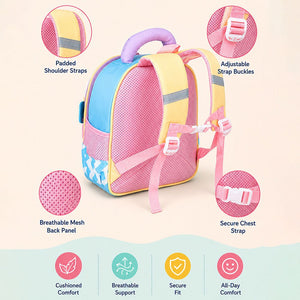 Little Surprise Box Girl Car Ride Backpack | The Mom Store - blue School Bag