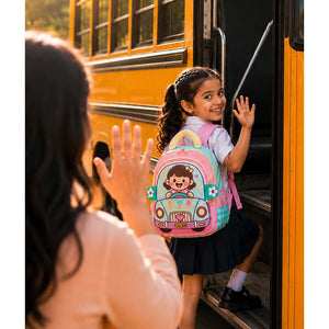 Little Surprise Box Girl Car Ride Backpack | The Mom Store - Pink School Bag