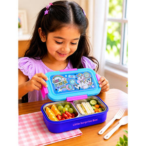 Little Surprise Box Girl Power Lunch Box | The Mom Store - Blue Lunch Box
