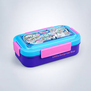 Little Surprise Box Girl Power Lunch Box | The Mom Store - Blue Lunch Box