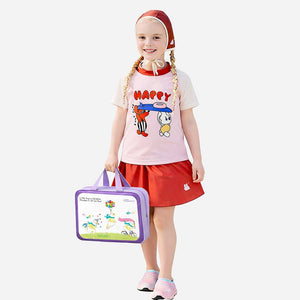 Little Surprise Box Girls Happy Surf Club Top & Skort Swim Set with Cap (UPF 50+) - 4 - 5 Years Kids Swimwear