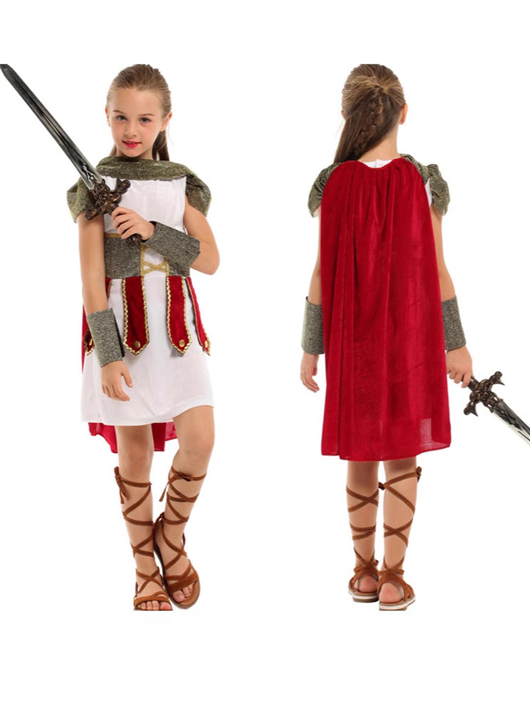 Little Surprise Box, Gladiator Girl, Kids Halloween Costume Fancy Dress Up - LSB - HWC - GIRLGLADTR - 7 - 8Y