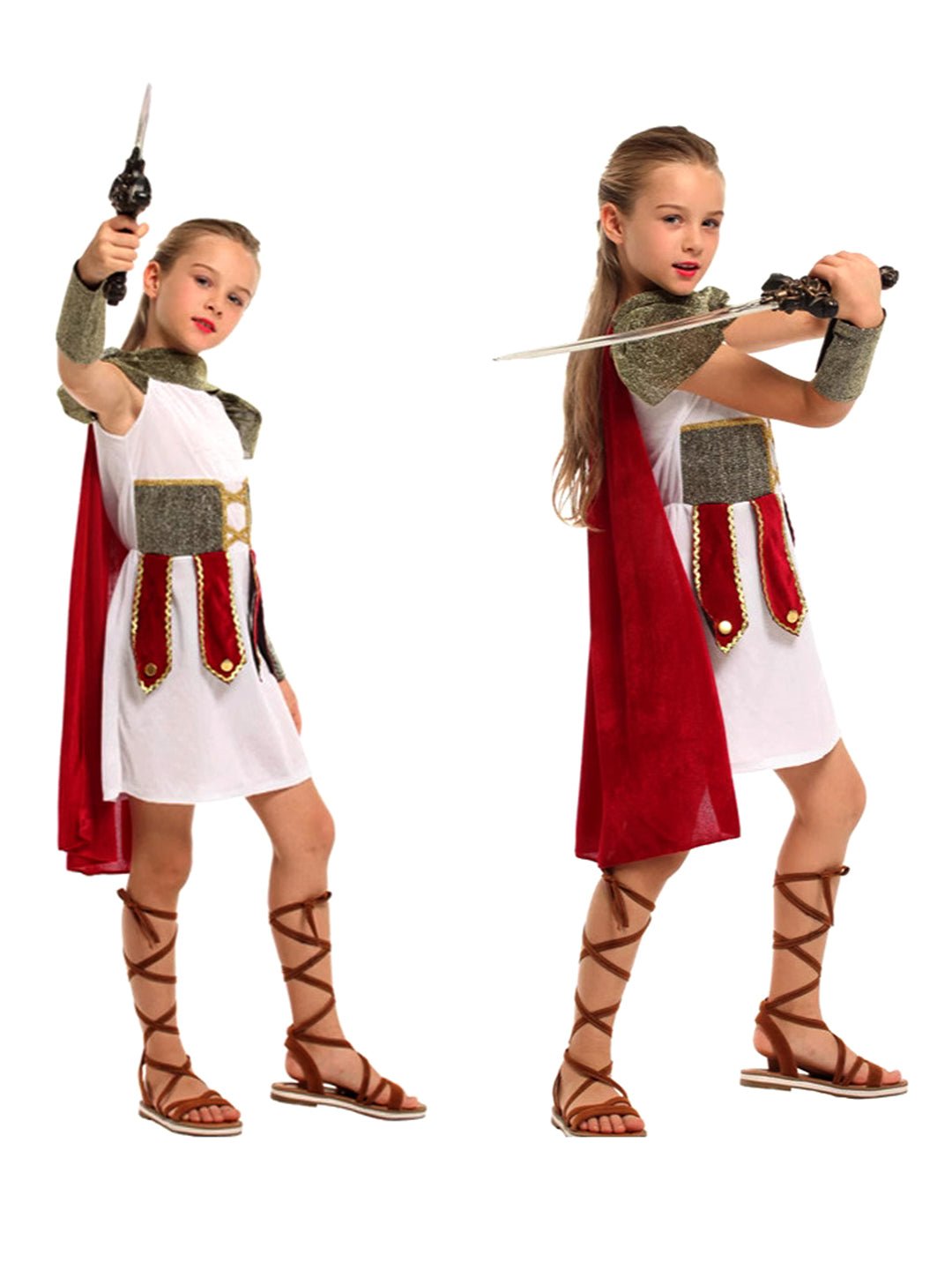 Little Surprise Box, Gladiator Girl, Kids Halloween Costume Fancy Dress Up - LSB - HWC - GIRLGLADTR - 7 - 8Y