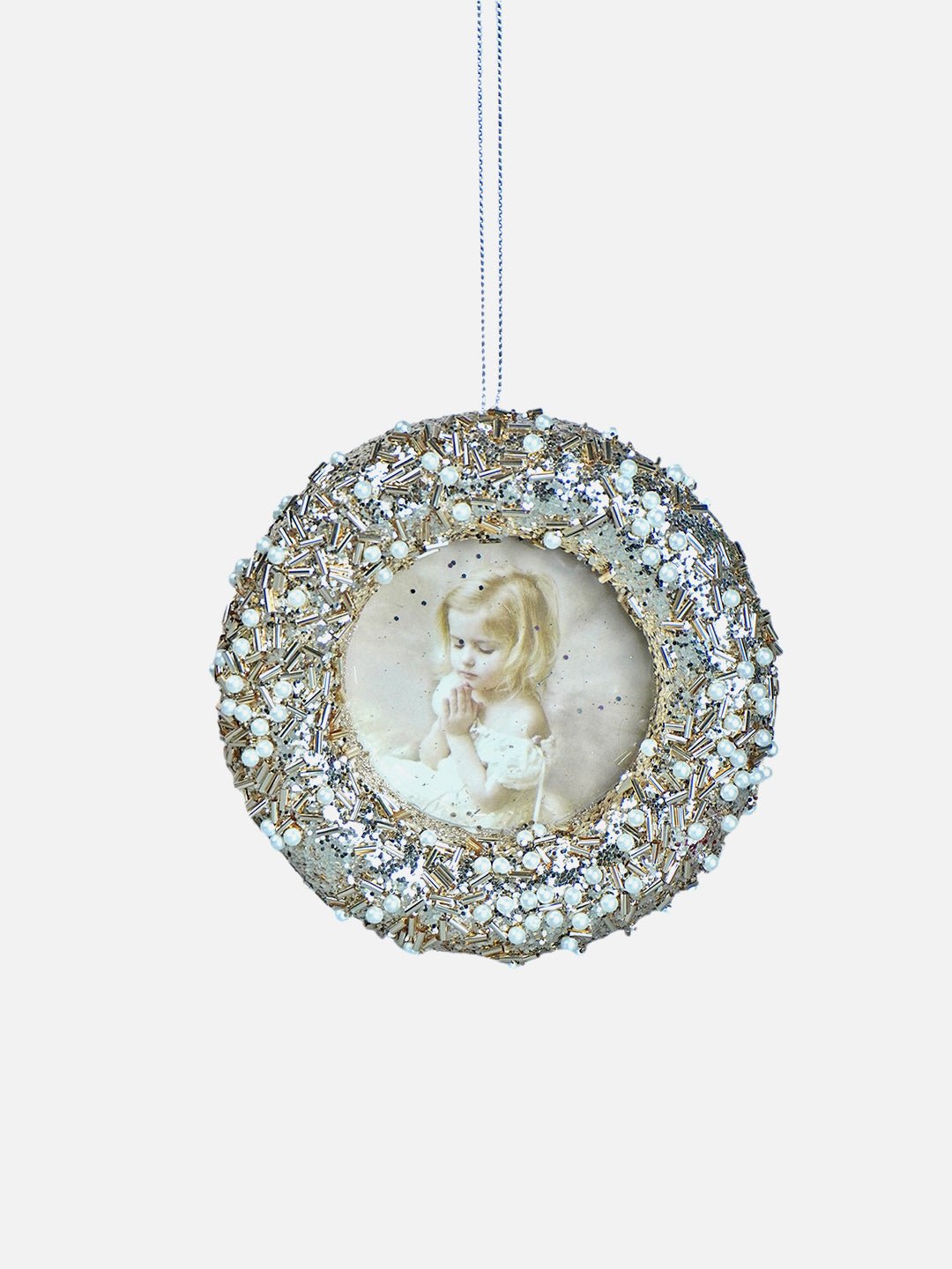Little Surprise Box Glitter Photo frame Christmas Tree Ornament - LSB - CMS - GOLDFRAME - TRO