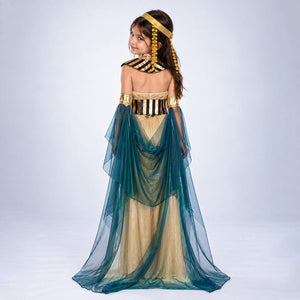 Little Surprise Box, Gold & Green Egyptian Girl, Kids Halloween Costume Fancy Dress U - M Halloween Costumes
