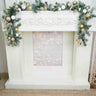 Little Surprise Box Gold & White Swirl themed Bushy Christmas garland with Bows Gift Boxes Cotton flower fillers 6.5 feet - LSB - CMS - GLDSWRL - GARLAND