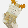 Little Surprise Box, Golden Christmas Stocking for Gifts and Christmas Décor - 16 inches - LSB - CMS - GOLDDEER - STKG