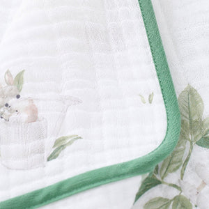 Little Surprise Box Green Bunny Hooded Wrapper | The Mom Store - Blanket