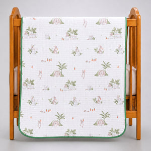 Little Surprise Box Green Bunny Hooded Wrapper | The Mom Store - Blanket