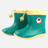 Little Surprise Box, Green & Cream Band Rubber Rain Gumboots for kids - LSB - GB - S7 - GRN - BAND - 25EU