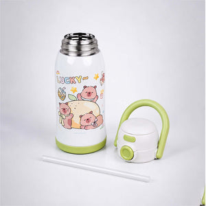 Little Surprise Box Green Lid Lucky Capybara Water Bottle | The Mom Store - Green Water Bottle