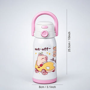 Little Surprise Box Green Lid Lucky Capybara Water Bottle | The Mom Store - Pink Water Bottle