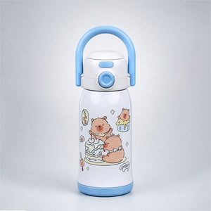 Little Surprise Box Green Lid Lucky Capybara Water Bottle | The Mom Store - Blue Water Bottle