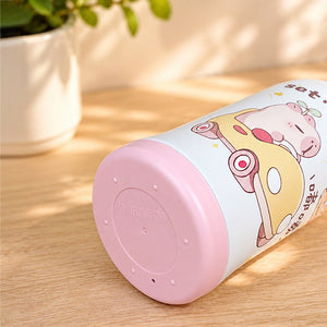 Little Surprise Box Green Lid Lucky Capybara Water Bottle | The Mom Store - Pink Water Bottle