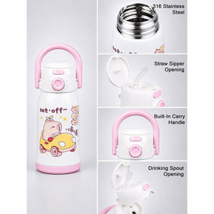 Little Surprise Box Green Lid Lucky Capybara Water Bottle | The Mom Store - Pink Water Bottle