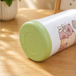 Little Surprise Box Green Lid Lucky Capybara Water Bottle | The Mom Store - Green Water Bottle
