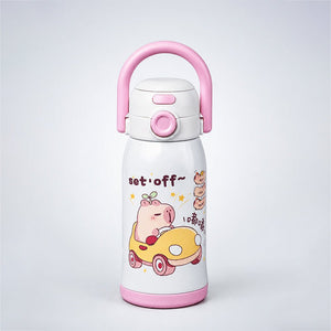 Little Surprise Box Green Lid Lucky Capybara Water Bottle | The Mom Store - Pink Water Bottle