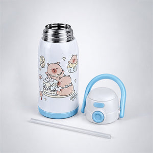 Little Surprise Box Green Lid Lucky Capybara Water Bottle | The Mom Store - Blue Water Bottle