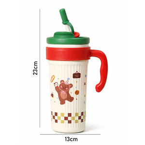 Little Surprise Box Green Lid, Party Teddy, Twilight Tumbler Series, Stainless Steel Tumbler and Water Bottle for Teens and Adults, 750 ml - Water Bottle