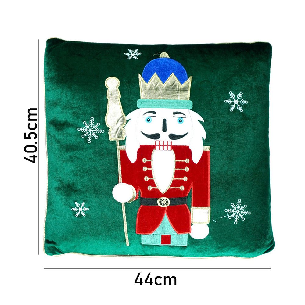Little Surprise Box Green Nutcracker Soft Fluffy XMAS Pillow, Christmas Sofa Throw and Bedding Décor - Throw Pillow