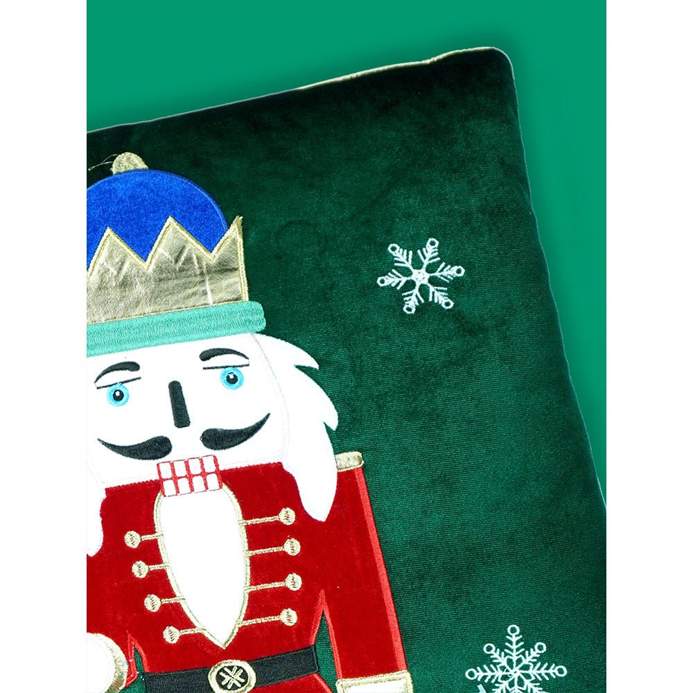 Little Surprise Box Green Nutcracker Soft Fluffy XMAS Pillow, Christmas Sofa Throw and Bedding Décor - Throw Pillow