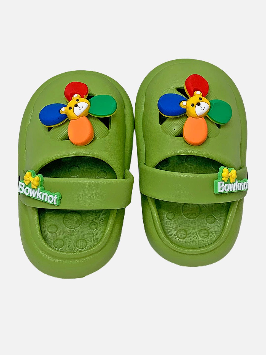 Little Surprise Box Green Pinwheel Slip on Clogs all season Footwear for Toddlers & Kids - LSB - FW - GRNPINWHEEL - 24EU