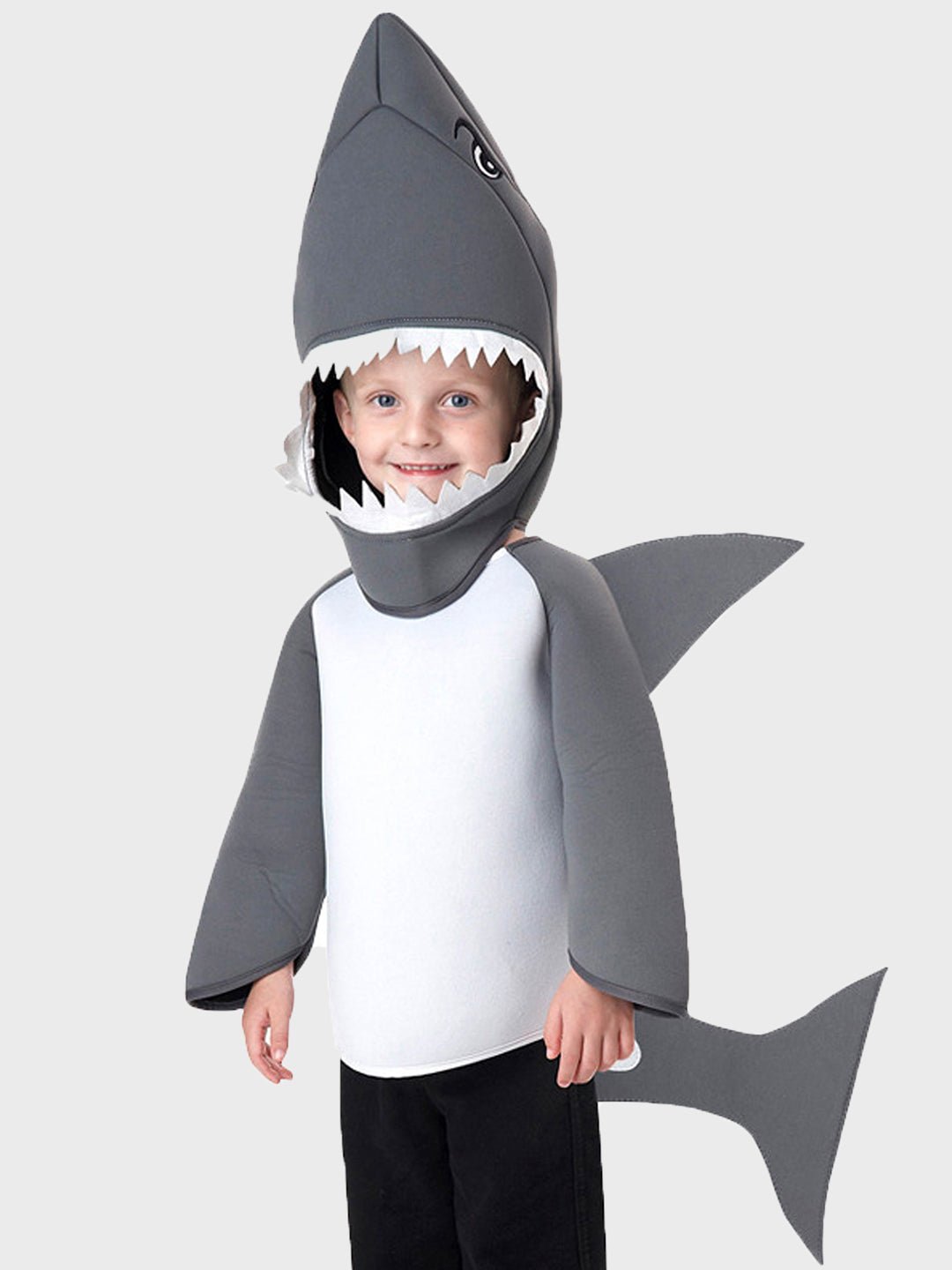 Little Surprise Box, Grey Baby Shark , Kids Halloween Costume Fancy Dress Up - LSB - HWC - GRYSHARK - 7 - 9Y