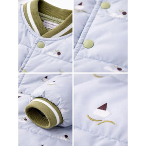 Little Surprise Box Grey & Olive Abstract Winter Jacket for Kids - 2 - 3Y Kids Sweater
