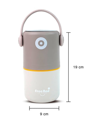 Little Surprise Box Handle Compact Stainless Steel Snack Tiffin Box For Kids And Adults - LSB - LB - BRWN - HANDL - SNACK