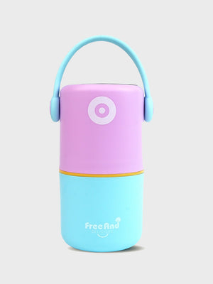 Little Surprise Box Handle Compact Stainless Steel Snack Tiffin Box For Kids And Adults - LSB - LB - PURBLU - HANDL - SNACK
