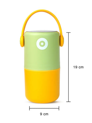 Little Surprise Box Handle Compact Stainless Steel Snack Tiffin Box For Kids And Adults - LSB - LB - MNTYEL - HANDL - SNACK