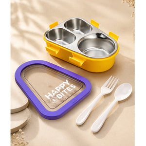 Little Surprise Box Happy Bites Lunch Box | The Mom Store - Yellow Lunch Box