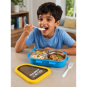 Little Surprise Box Happy Bites Lunch Box | The Mom Store - Blue Lunch Box