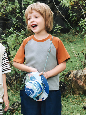 Little Surprise Box Hat Shape Casual Mini size Outdoor/Beach Sling Bag for Kids - LSB - BG - BLUHAT
