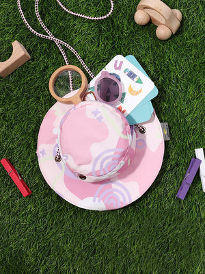 Little Surprise Box Hat Shape Casual Mini size Outdoor/Beach Sling Bag for Kids - LSB - BG - PNKHAT