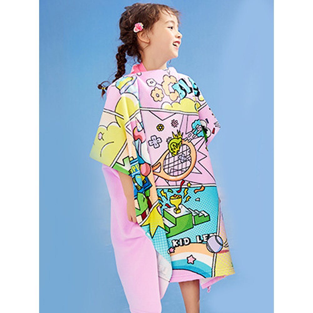 Little Surprise Box Hooded Swim Poncho/ Bath Towel/ swim coverup for Kids - LSB-SW-BLUTOWEL