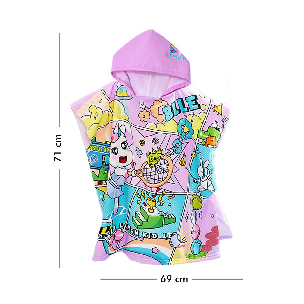 Little Surprise Box Hooded Swim Poncho/ Bath Towel/ swim coverup for Kids - LSB-SW-BLUTOWEL