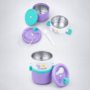 Little Surprise Box Hot Summer Double Decker Stainless Steel Lunch Box - Purple Baby Food & Storage