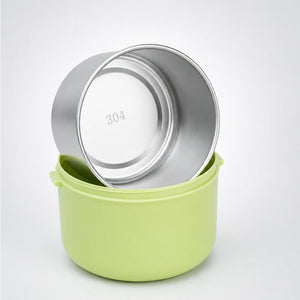 Little Surprise Box Hot Summer Double Decker Stainless Steel Lunch Box - Green Baby Food & Storage