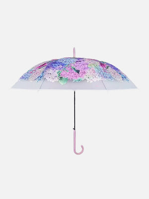 Little Surprise Box, Hydrangea Bunch Floral Print Translucent All-season Umbrella for kids & Adults. - LSB-UM-Hydrangeapink