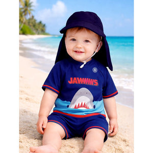 Little Surprise Box Jawws Shark Swimwear Set + Long Cap, Wash Bag & Detergent - 2 - 3 Years Kids Swimwear