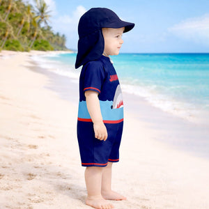 Little Surprise Box Jawws Shark Swimwear Set + Long Cap, Wash Bag & Detergent - 2 - 3 Years Kids Swimwear