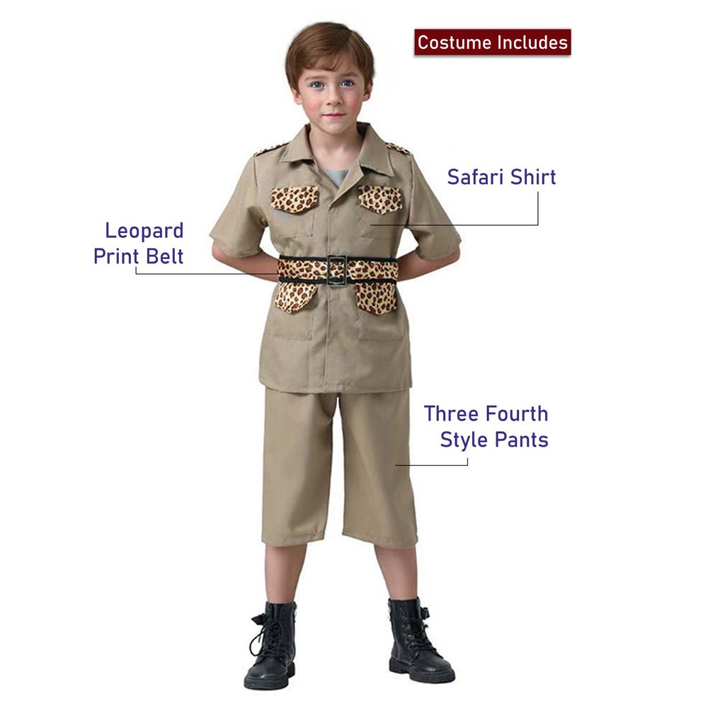 Little Surprise Box Jungle Safari Adventurer theme Kids Halloween Costume Fancy Dress Up - LSB - HWC - ADVENTURER - 4 - 6Y